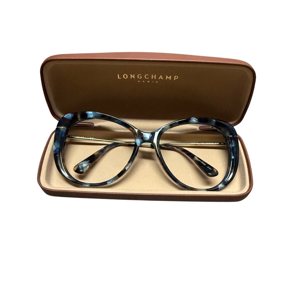 LongChamp Prescription Eyeglasses  - NO LENSES LO674S 433- Size 56 - Blue
